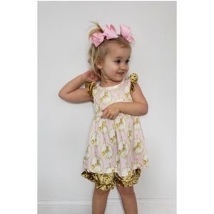 Girls short set by clover cottage